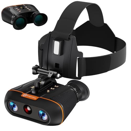 3D VR Night Vision Goggles - 4K Night Vision Binoculars,8X Digital Zoom, 32GB Card to Save Photos and Videos for Camping,Security