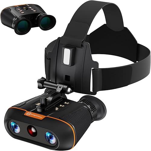 3D VR Night Vision Goggles - 4K Night Vision Binoculars,8X Digital Zoom, 32GB Card to Save Photos and Videos for Camping,Security