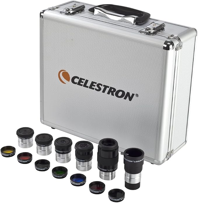 Celestron Accessory Kit with Five 1.25" Plossl Eyepieces, 2x Barlow and Filter Set