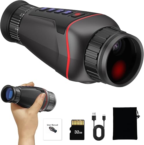 4K Digital Night Vision Monocular, 1314FT Nightvision Distance & Manual Focus & Diopter, Night Vision Goggles for 36MP Photo & 4K Video Reco