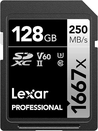 Lexar 128GB Professional 1667x SD Card, UHS-II, C10, U3, V60, Full HD, — Side-by-side comparison of top picks in this category